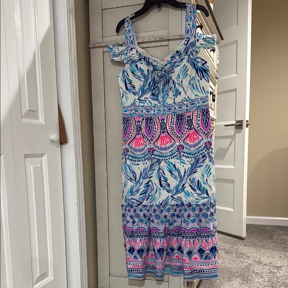 Lilly Pulitzer Blue and Pink Sleeveless Sundress